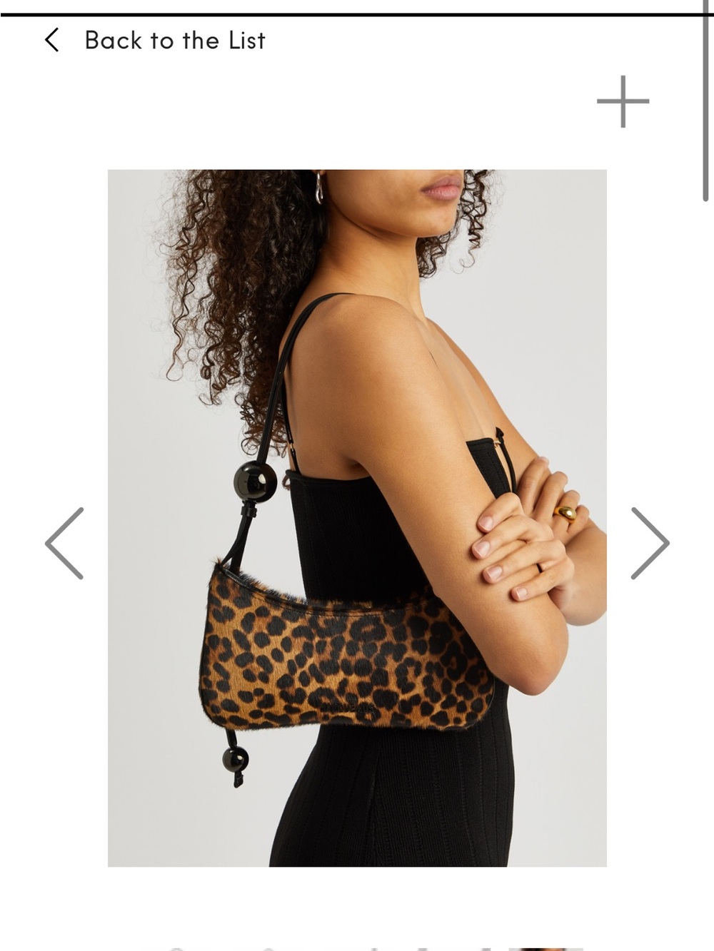 Jaquemus Le Bisou Perle Leopard Shoulder Bag - Picture 6 of 7